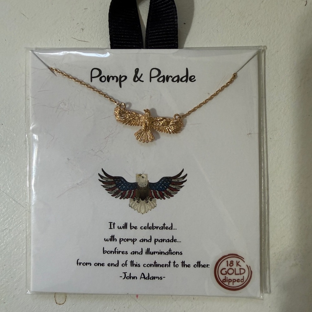 Pomp & Parade Gold Eagle Necklace